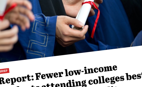 fewer low-income students attending colleges